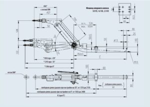 Тормоз наката в сборе с изогнутым дышлом 161 VB-2 от 850 до 1600 кг