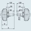 Колесный тормоз 2051 - 1500 кг с цапфой